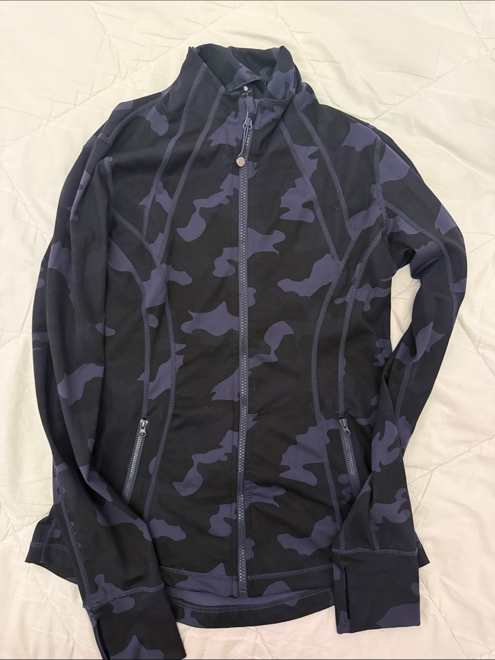 Yogalicious Navy Camo Active Zip Jacket